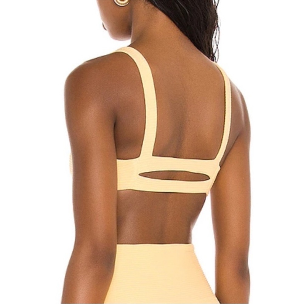 l*space Pale Yellow Ribbed Bikini Top - Picture 3 of 5